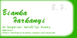 bianka harkanyi business card